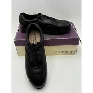 SUPREMES by Softspots MARATHON ‎ Black Lace Up Comfort Shoes Women's 12 N